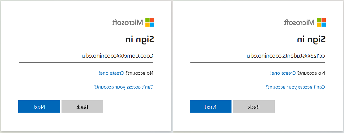 Office 365 Login window with two examples given for 学生 (CometID@students.asheville-appliance.net) and 员工 (Name@asheville-appliance.net).